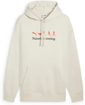 PUMA Mens Club De Course Graphic Hoodie Athletic Outerwear Casual Comfort Technology - White - Size XL