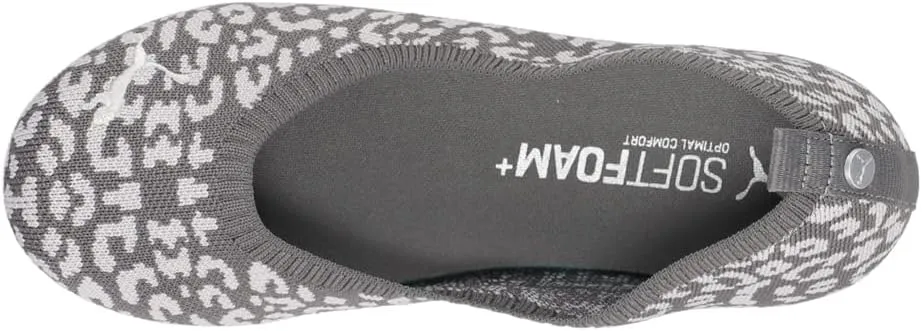 Puma Womens Iliana Ballerina Leopard Ballet Flats Casual - Grey