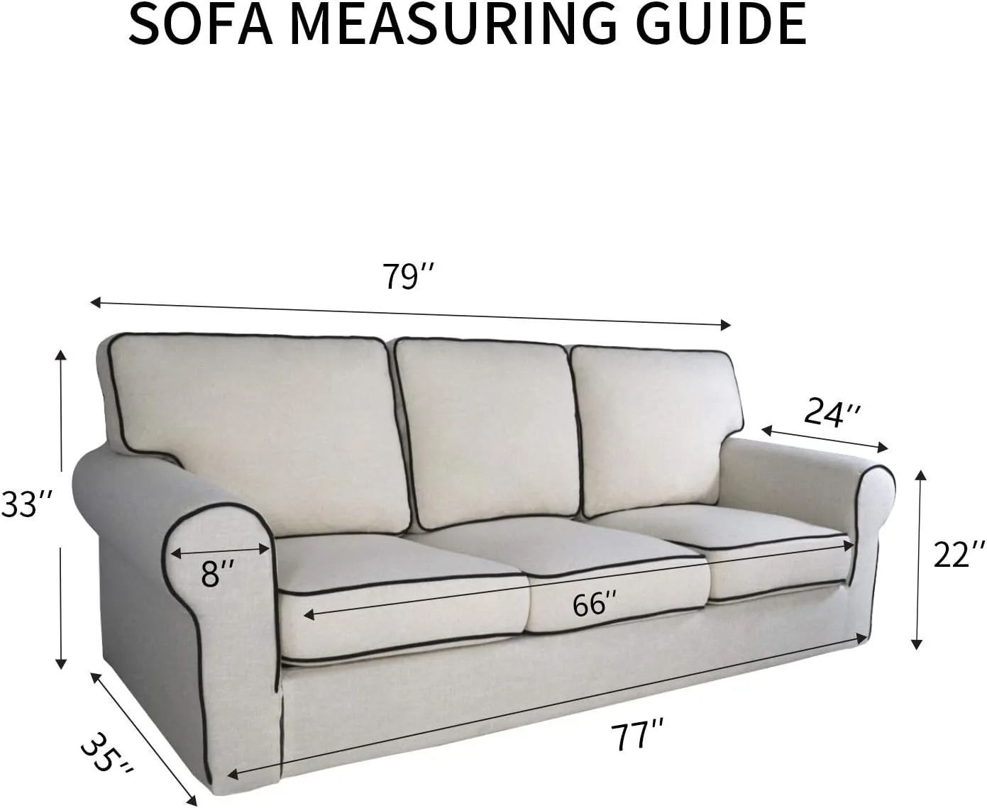 PureFit Stretch Sofa Slipcover – Spandex Jacquard Non Slip Soft Couch Sofa Cover, Washable Furniture Protector with Non Skid Foam and Elastic Bottom for Kids (Sofa, Camel)