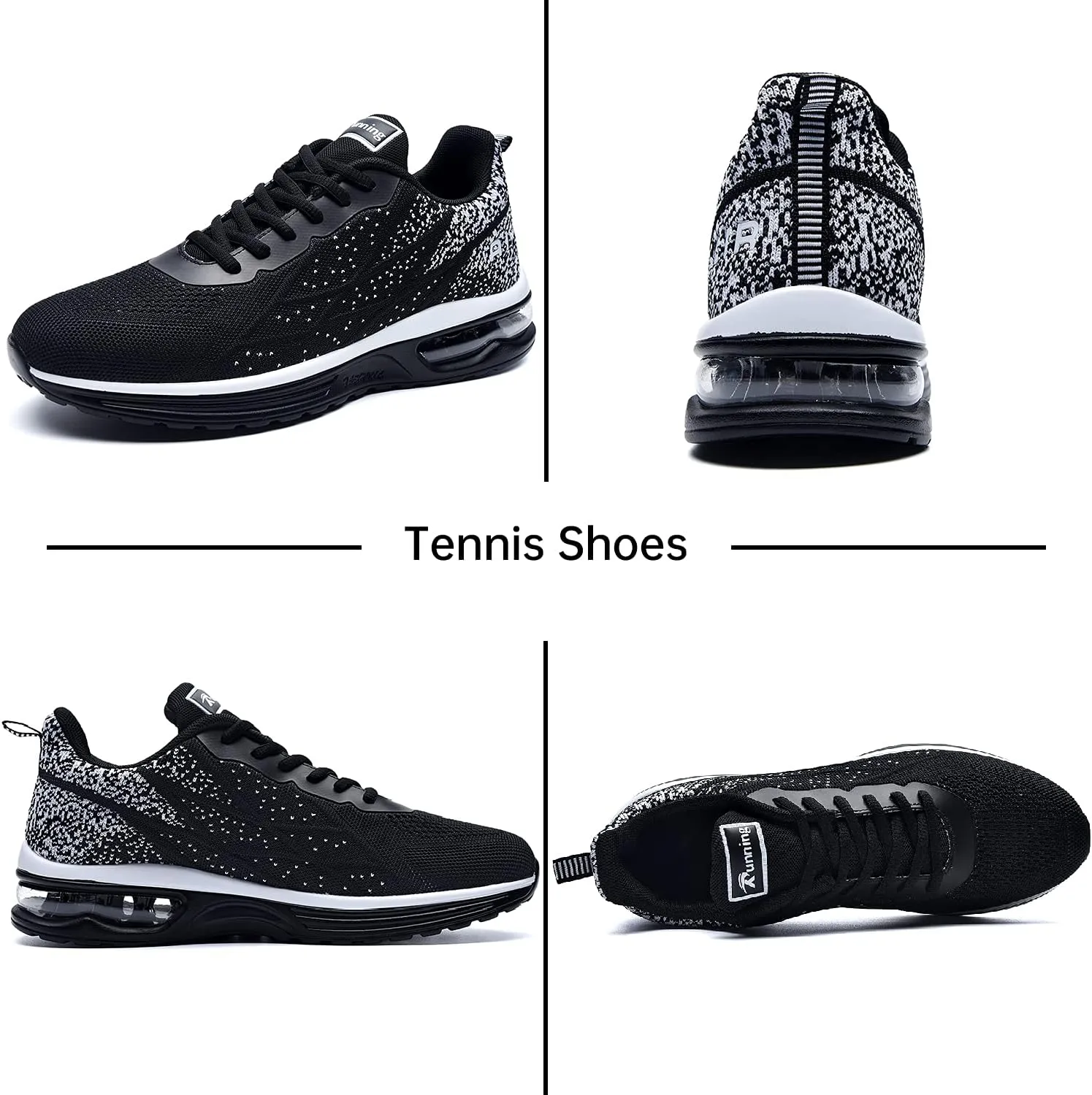 QAUPPE Mens Running Shoes Athletic Trail Tennis Sneaker (US7-12.5 D(M)