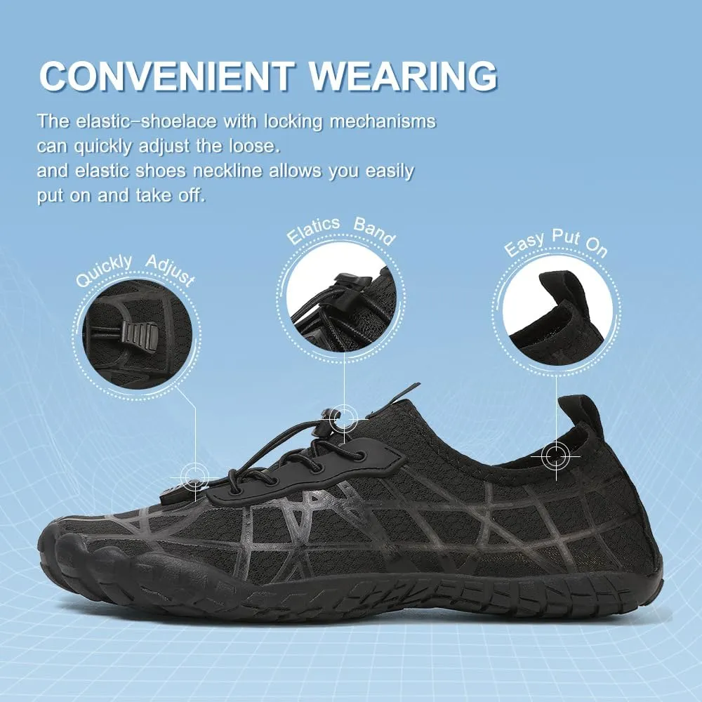 Quick Dry Barefoot Beach & Pool Shoes - Slip-on for Women & Men, Surf, Yoga & Water Sports