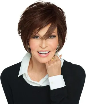 Raquel Welch Easy Does It Natural Looking Short Wedge Wig by Hairuwear, Average Cap, Rl6/30, Copper Mahogany