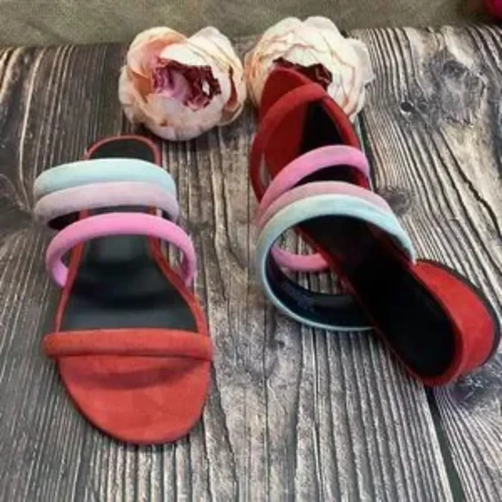 Rebecca Minkoff Red Leather Sandals 6