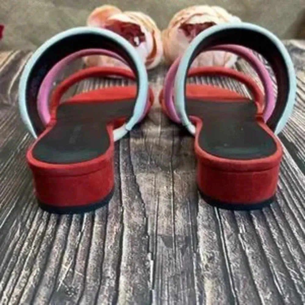 Rebecca Minkoff Red Leather Sandals 6