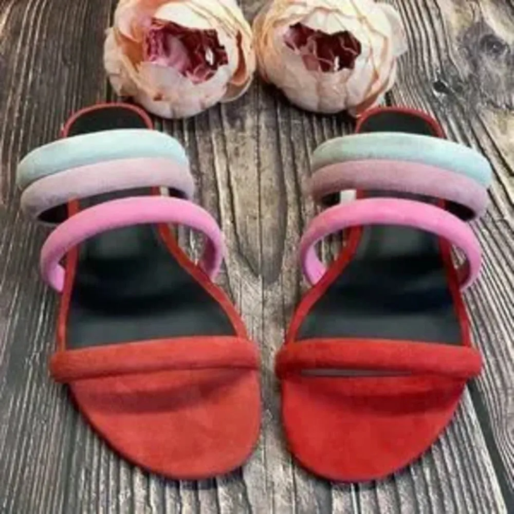 Rebecca Minkoff Red Leather Sandals 6