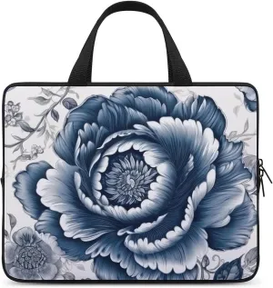 Red Christmas Pattern Laptop Sleeve Laptop Carrying Case Compatible Laptop Protective Bag with Handles