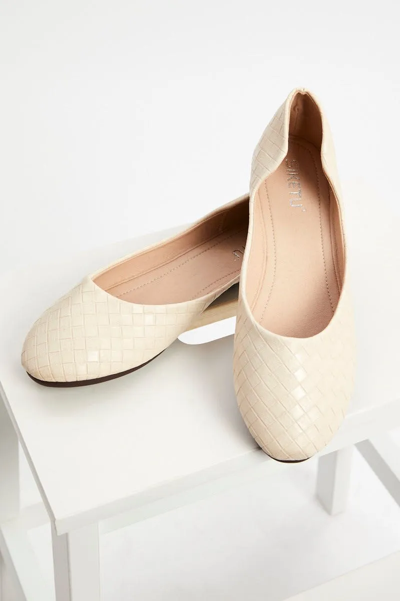 Red Quilted Ballet Flat