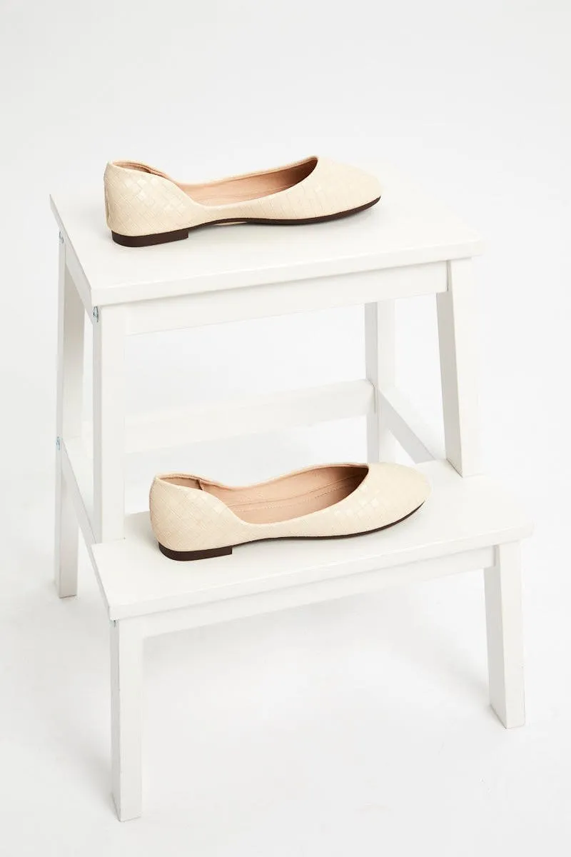 Red Quilted Ballet Flat