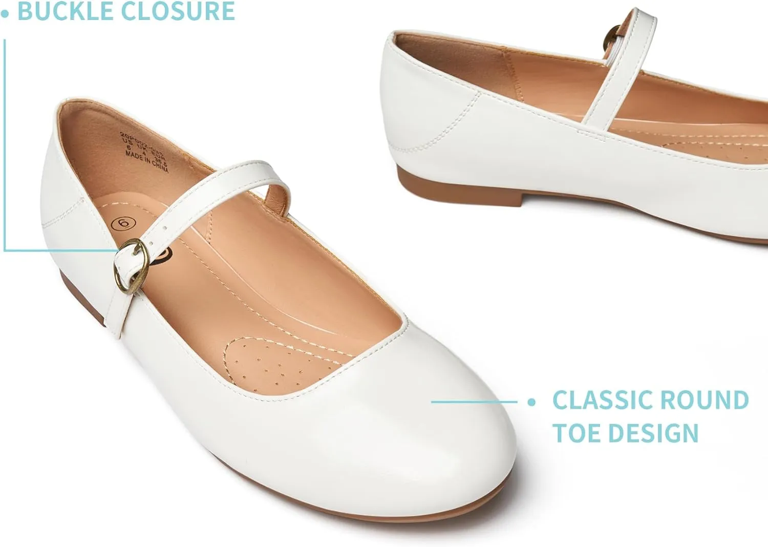 Rekayla Mary Jane Flats Shoes Women Dressy Comfortable Round Toe Slip on Ballet Flat
