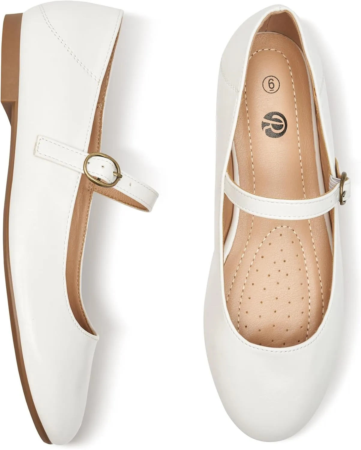 Rekayla Mary Jane Flats Shoes Women Dressy Comfortable Round Toe Slip on Ballet Flat