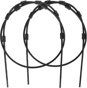 Replacement Tree Stand Cables,Pair of Replacement Cables for Climbing Treestands, 2PCS Hunting Tree Stand Accessories,Durable Steal Braded PVC Black Coated 65" Treestand Replacement Cables
