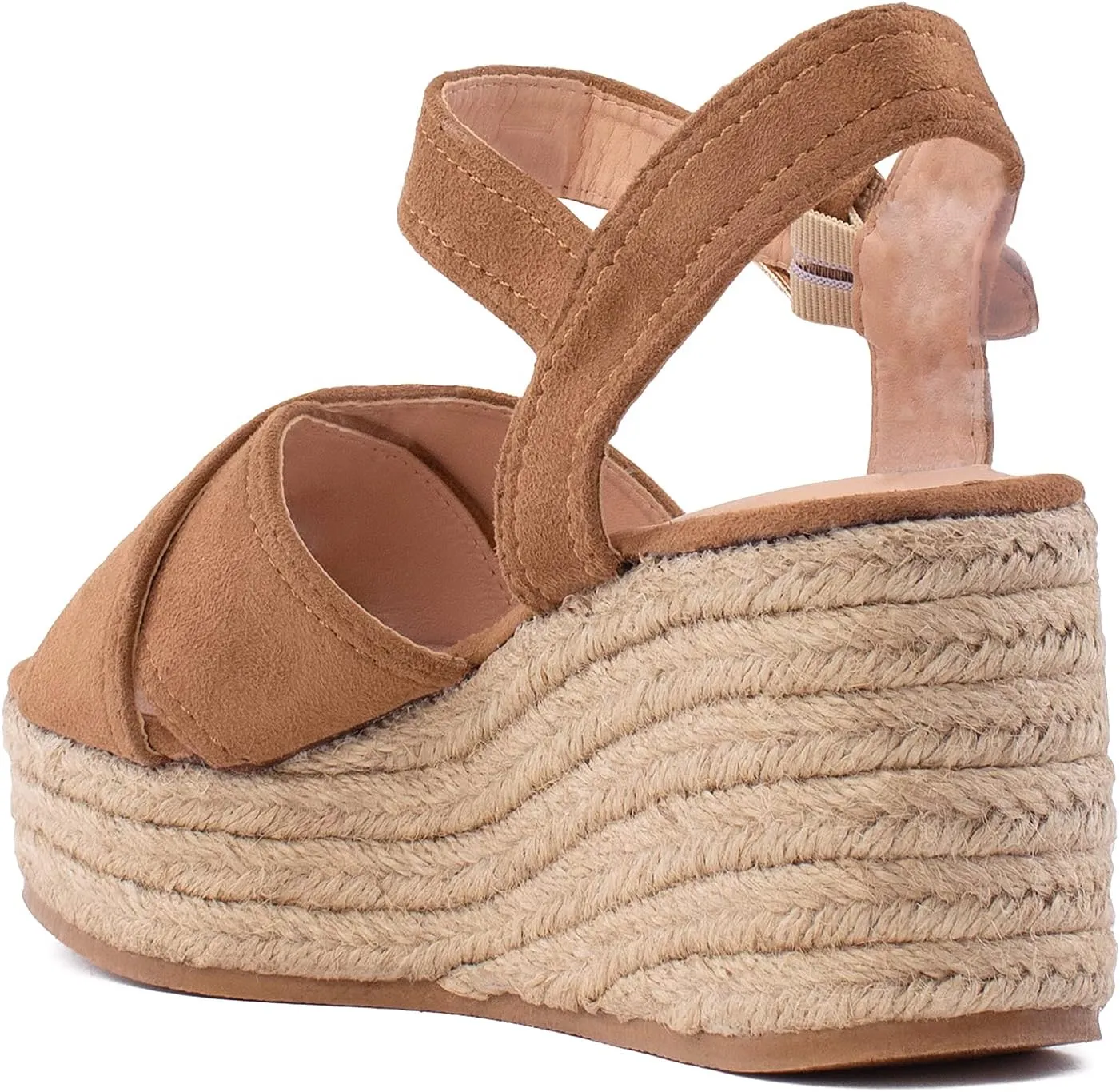 RF ROOM OF FASHION Women's Open Toe Slide on Footbed Platform Sandals