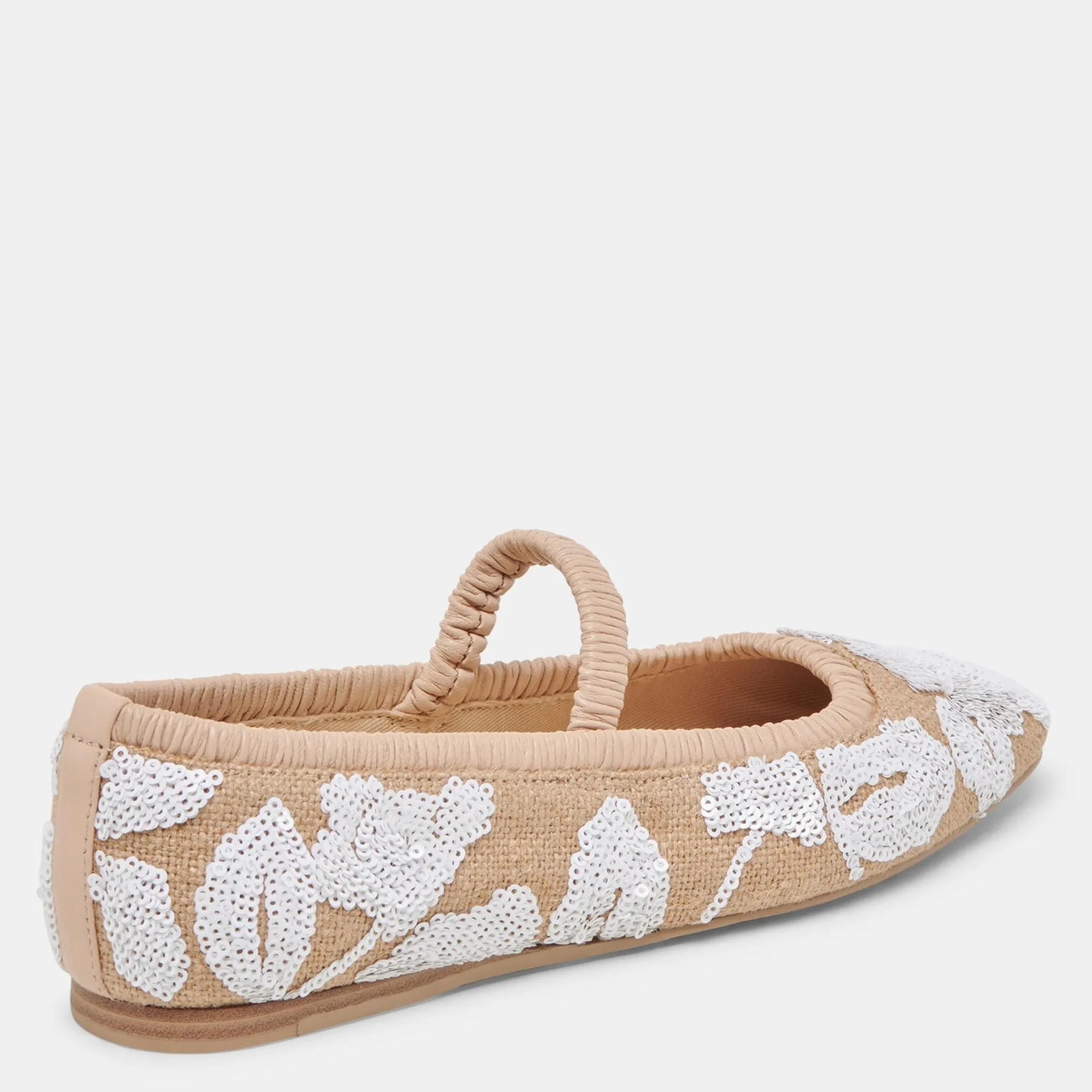 Rhodie Ballet Flats Natural Multi Floral Sequin