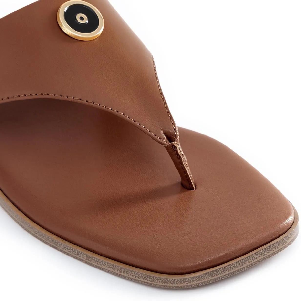 Rihero Women's Flip Flops Square Toe Thong Flat Sandals Summer Comfortable Slip On Beach Slide Sandals