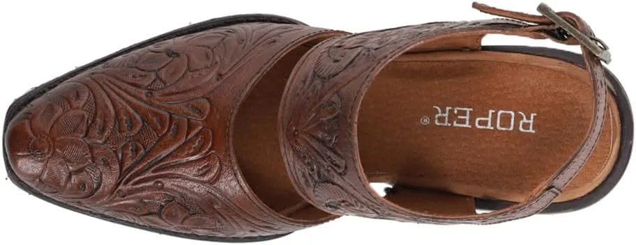 ROPER Women's Dianna Tooled Snip Toe Mule Western Boot