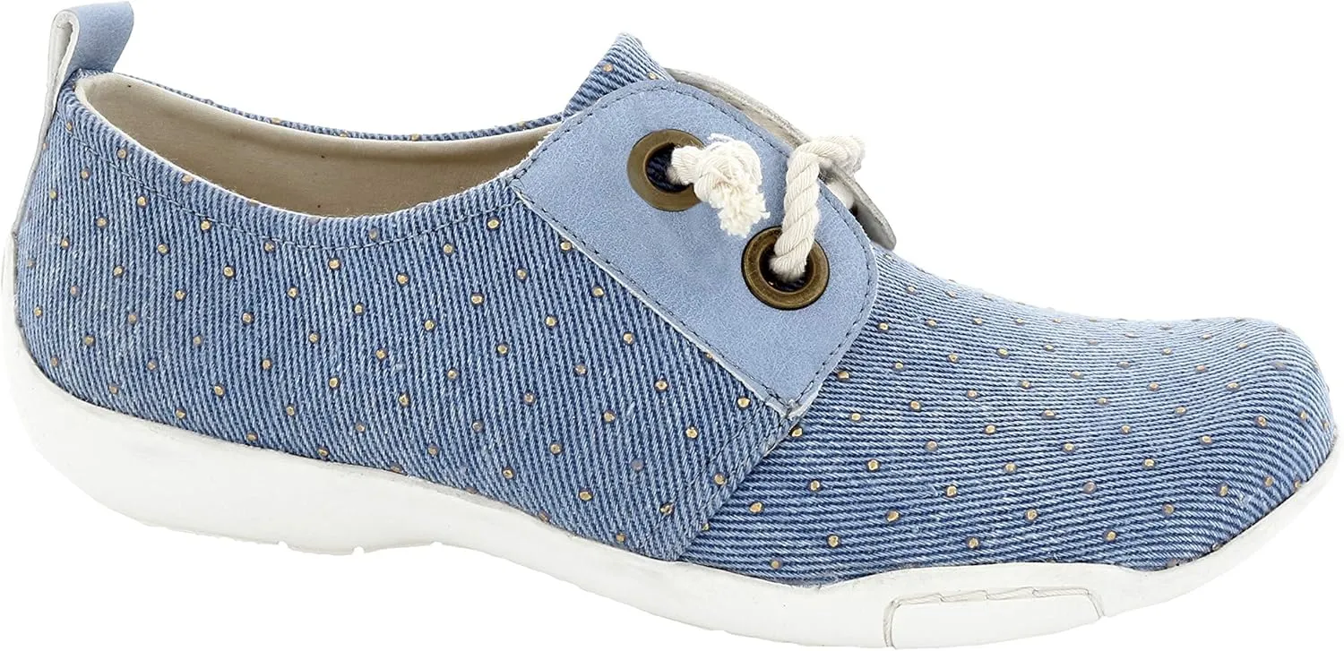 Ros Hommerson Womens Calypso Canvas Slip On Lace Up Comfortable Casual Shoe