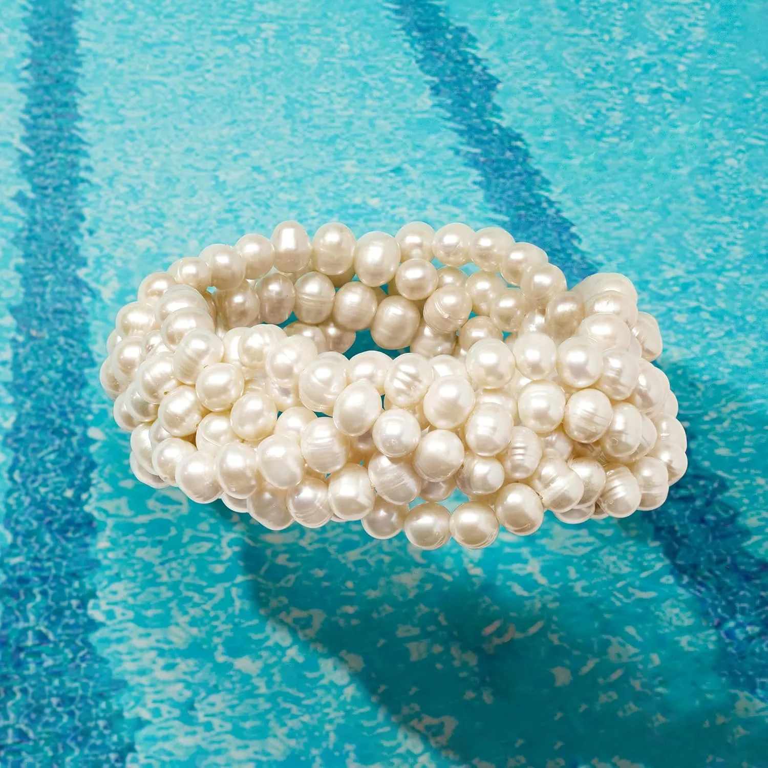 Ross-Simons 6-7mm Cultured Pearl Braided Stretch Bracelet