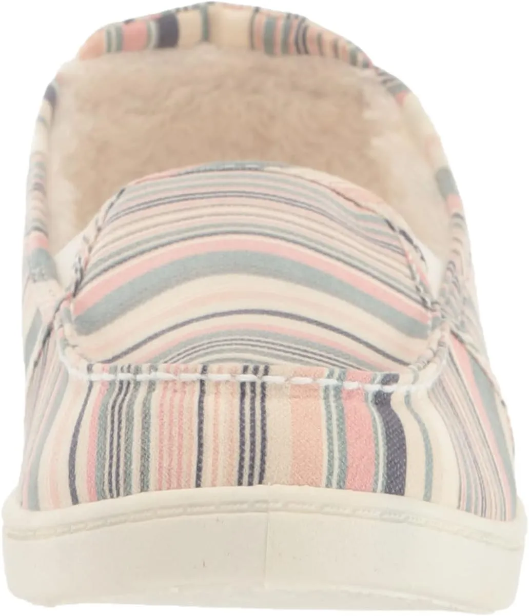 Roxy Women's Minnow Faux Fur Slip on Sneaker Shoe