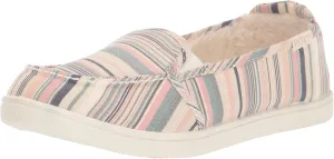 Roxy Women's Minnow Faux Fur Slip on Sneaker Shoe