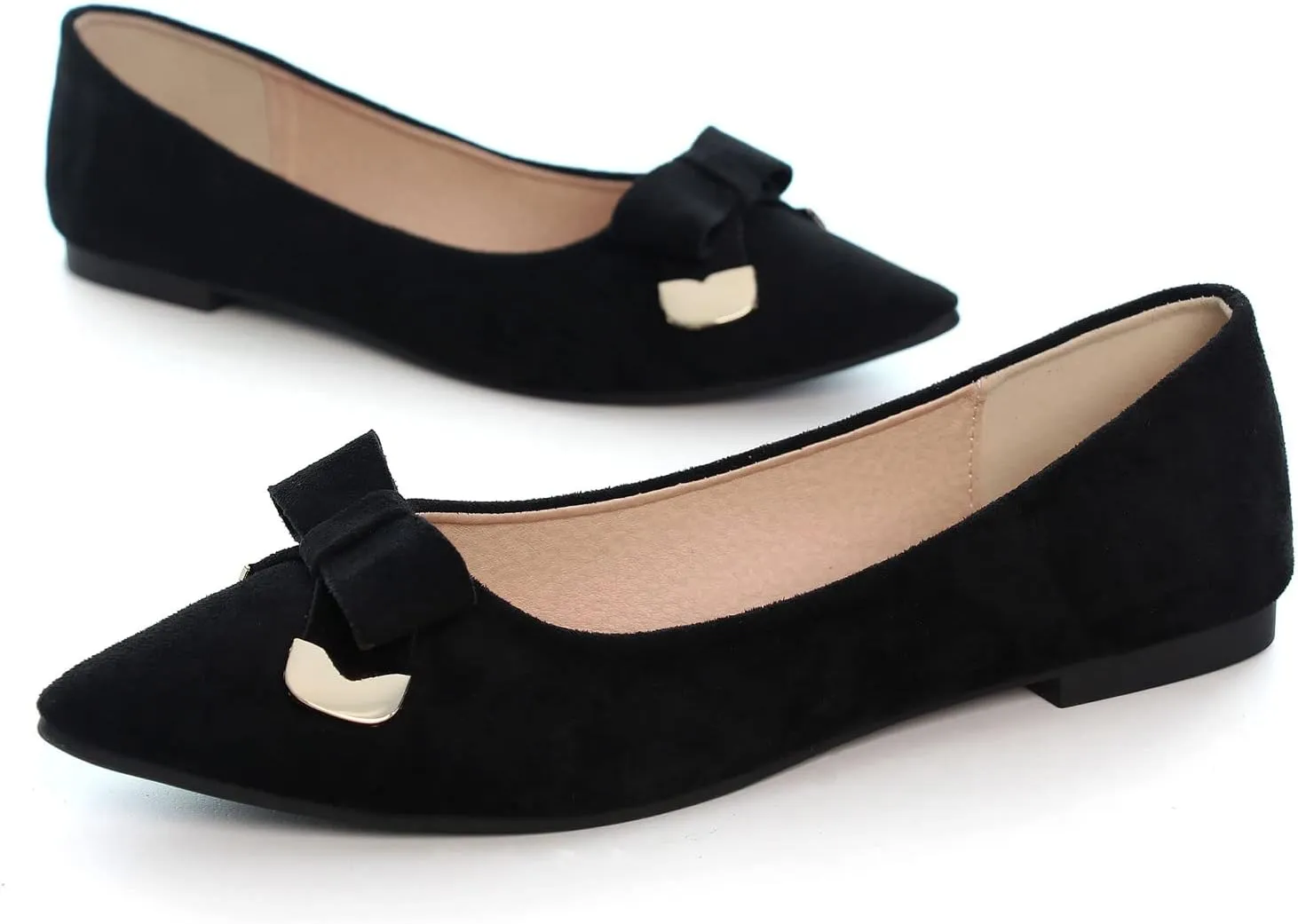 SAILING LU Ballet Flats for Women Dressy Flat Shoes Pointed Toe Bowknot Slip on Flats Shoes Women Loafers Shoes