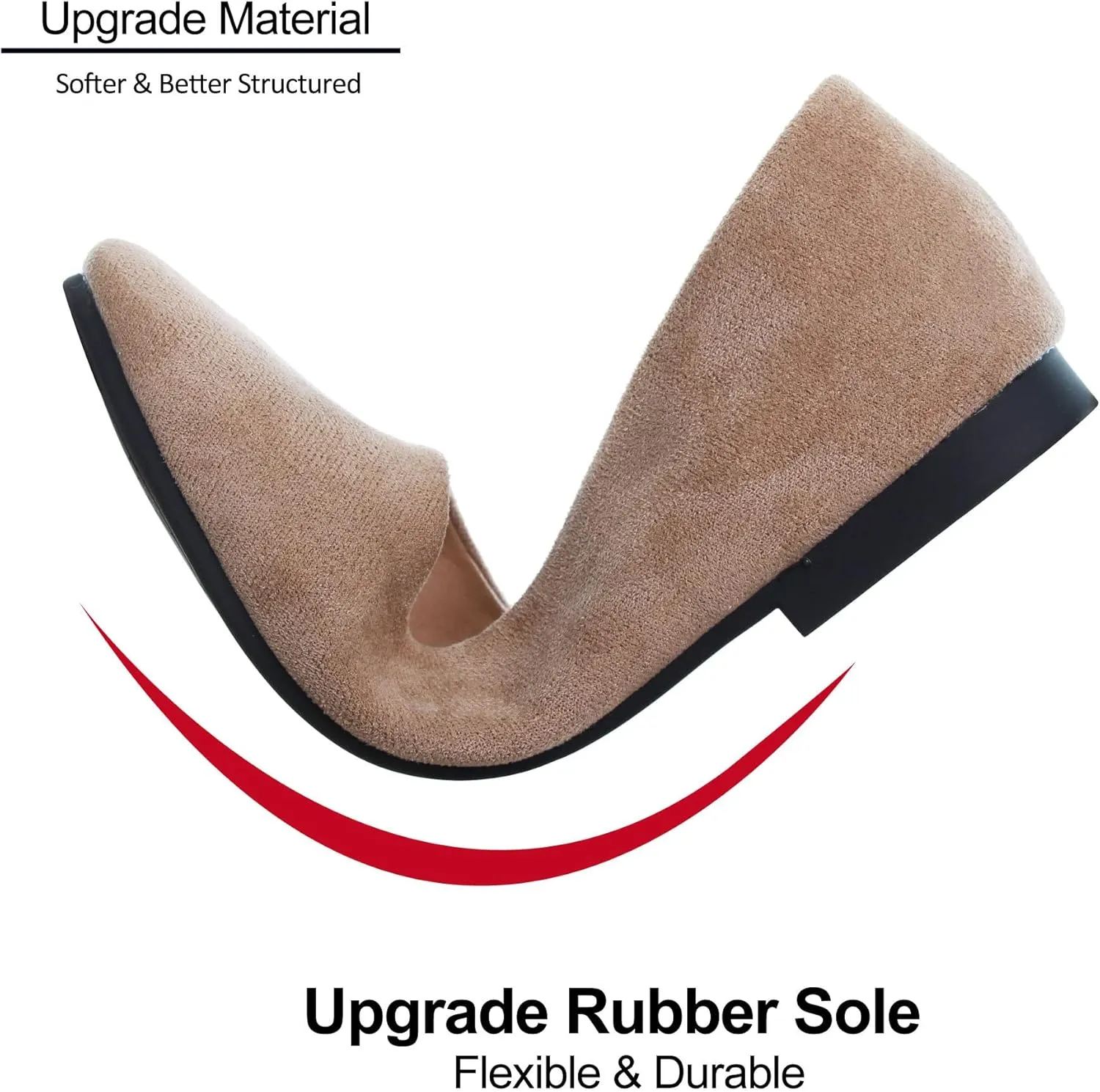 SAILING LU Pointy Toe Shoes Women Ballet Flats Comfort Solid Flat Shoes for Women Work Slip On Moccasins