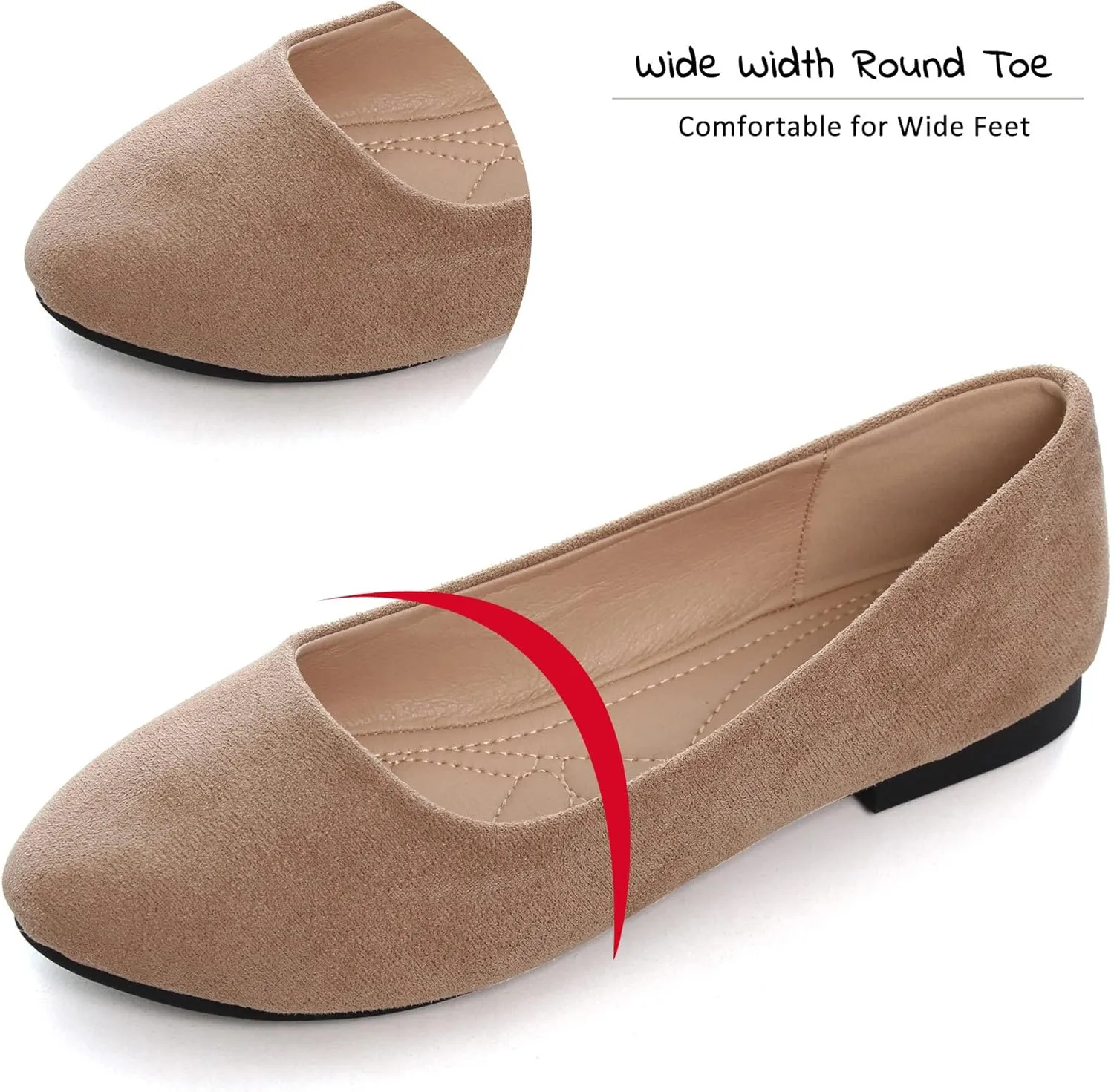 SAILING LU Pointy Toe Shoes Women Ballet Flats Comfort Solid Flat Shoes for Women Work Slip On Moccasins