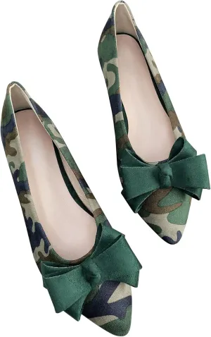 SAILING LU Womens Flats Shoes for Wedding Comfortable Pointy Toe Dress Loafers Bow-Knot Suede Dance Shoes for Party Slip On Moccasin