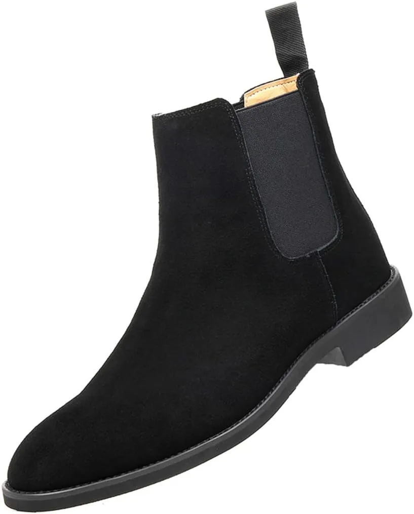 Santimon Leather Chelsea Boots for Men - Mens Slip On Dress Boots Casual Ankle Boots