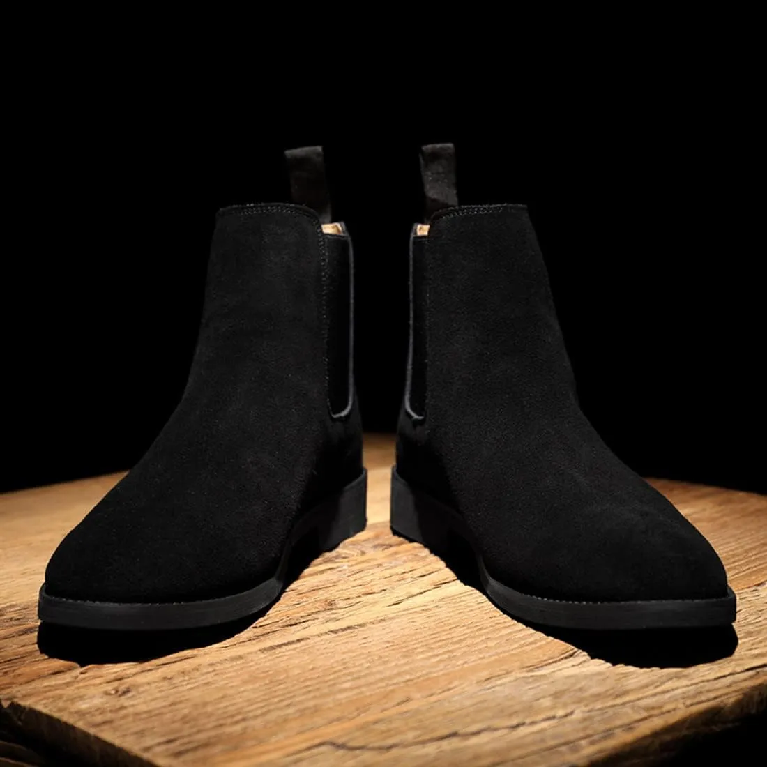 Santimon Leather Chelsea Boots for Men - Mens Slip On Dress Boots Casual Ankle Boots