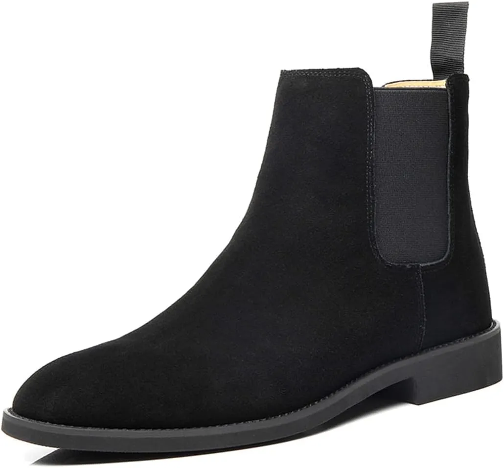 Santimon Leather Chelsea Boots for Men - Mens Slip On Dress Boots Casual Ankle Boots
