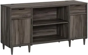 Sauder Clifford Place Office Storage Credenza in Jet Acacia, Jet Acacia Finish