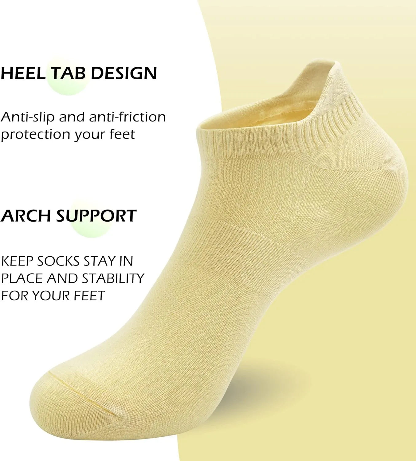 SERISIMPLE Women Ultra Thin Socks Viscose Bamboo Low Cut No Show Ventilating Ankle Anti Odor Arch Support Mesh Socks 5 Pairs