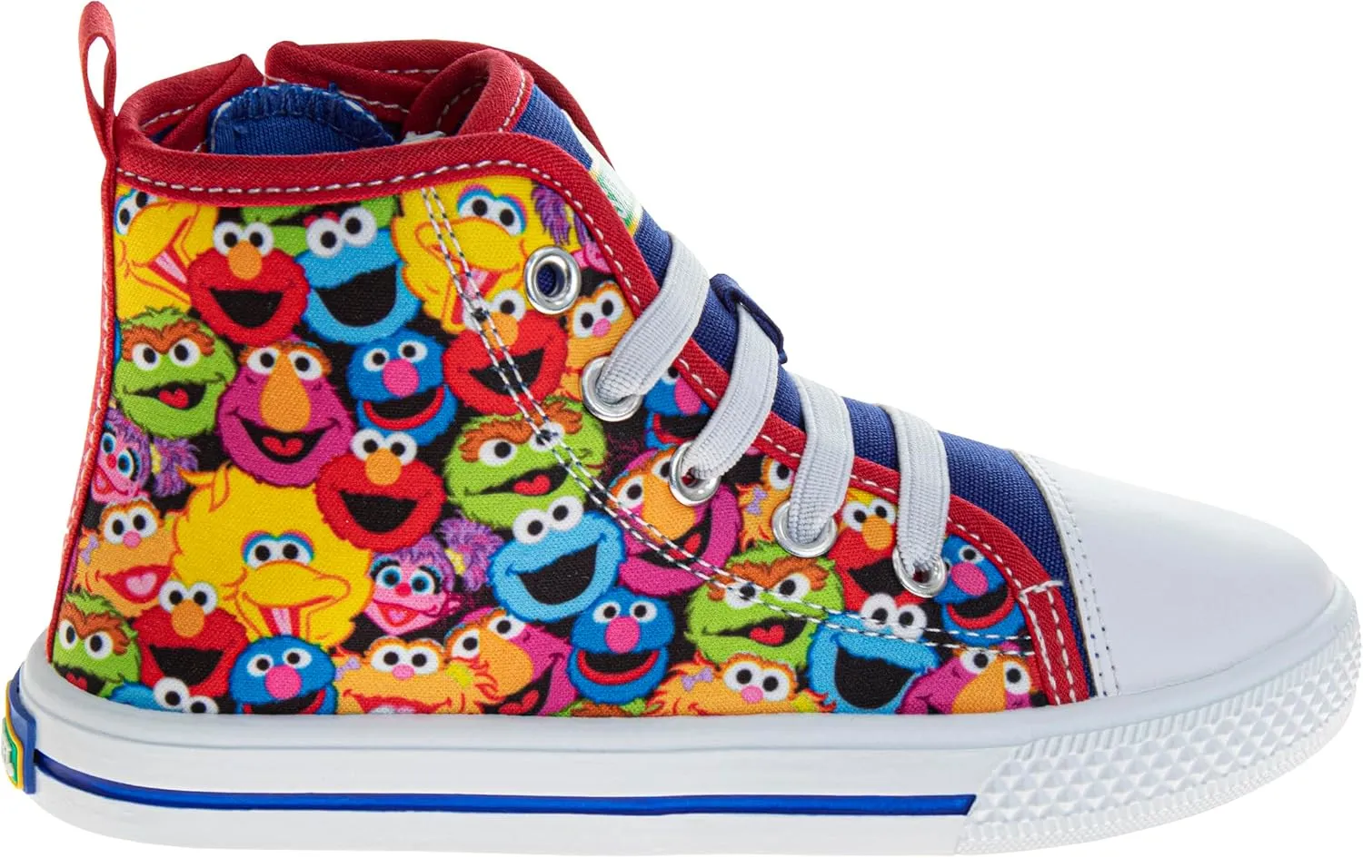 Sesame Street Elmo Shoes, Hi Top Sneaker with Laces, for Toddlers and Kids, Size 6 to 12