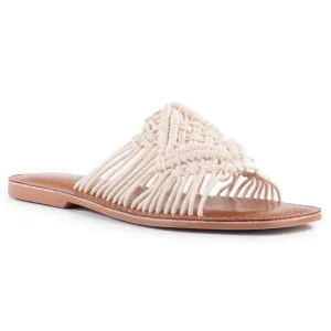 Seychelles Womens Mahogany Cushioned Footbed Woven Slide Sandals