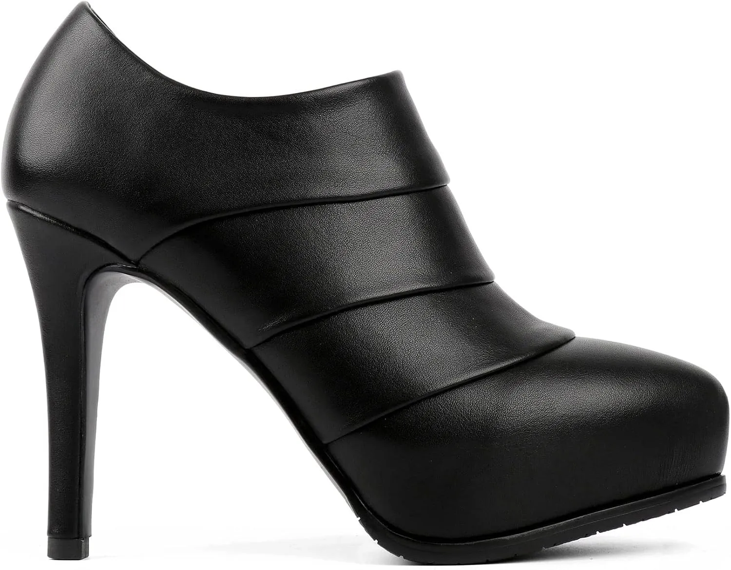 SHEMEE Women's Platform Stiletto High Heel Ankle Booties Thin Heels Pumps Side Zip Short Boots Shoes