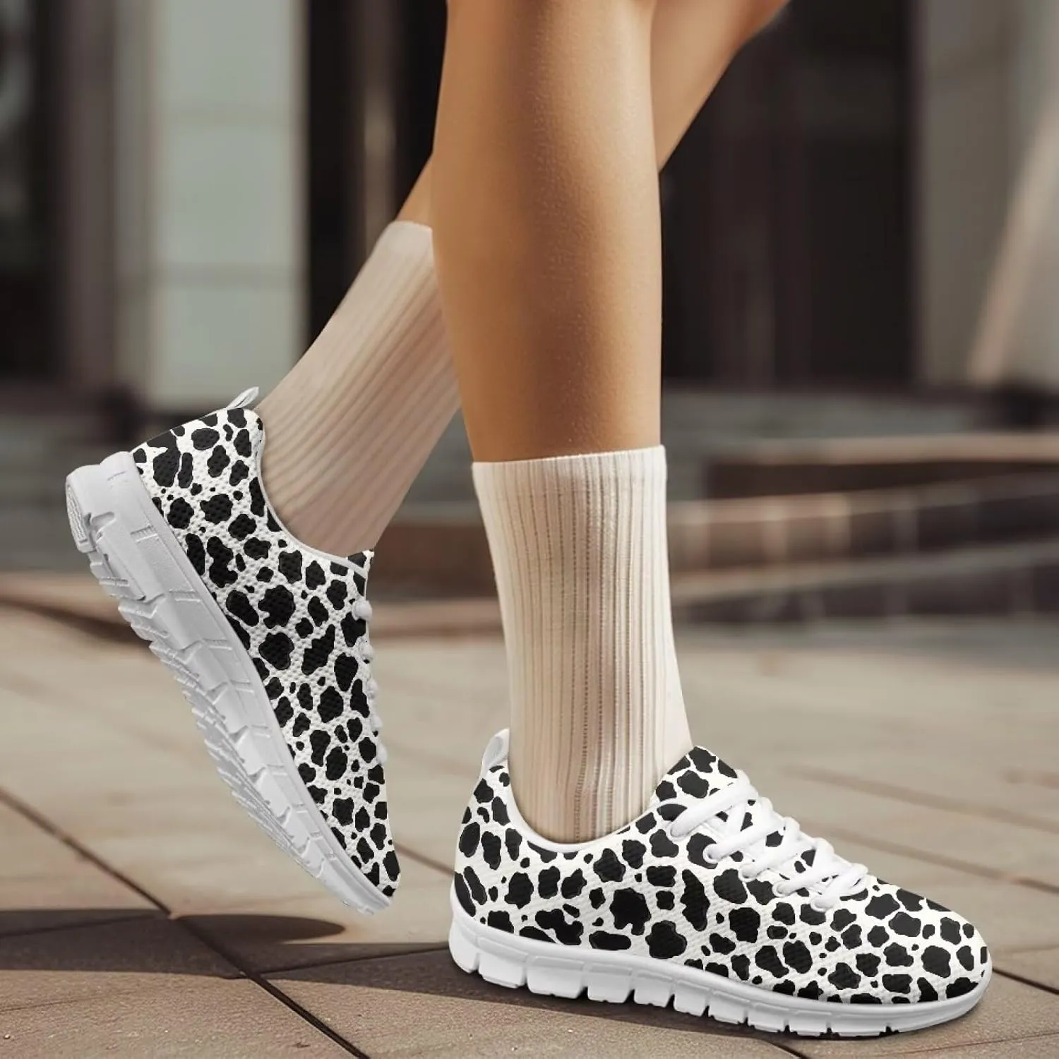 Shoes Women Cozy Casual Breathable Lightweight Athletic Sneakers Workout Lace-Up Exercise Shoes for Ladies US 5-12