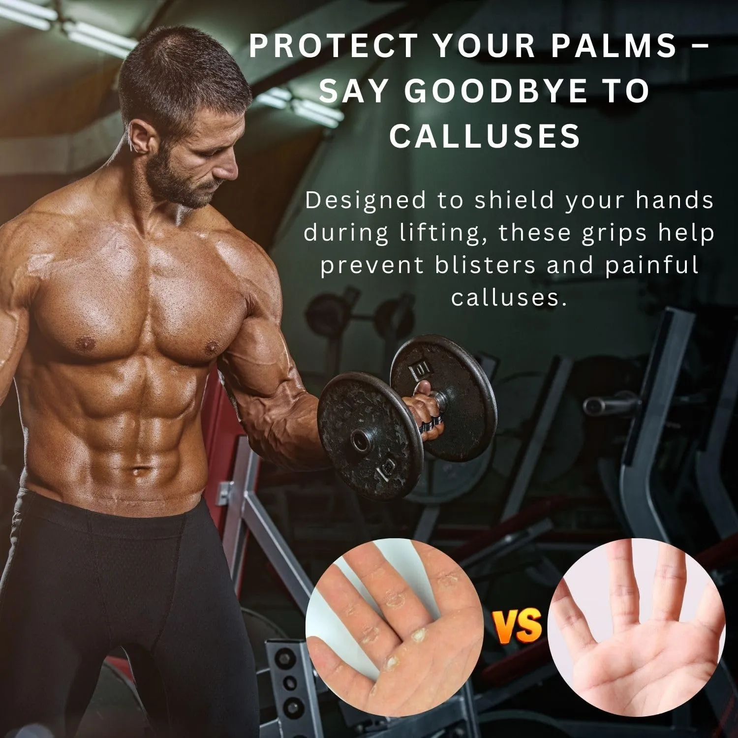 Silicone Weight Lifting Grips Pads – Palm Protector Gloves for Men & Women – Ergonomic Anti-Slip Thin Grip Pads for Deadlifts, Pull-Ups, Gym Training
