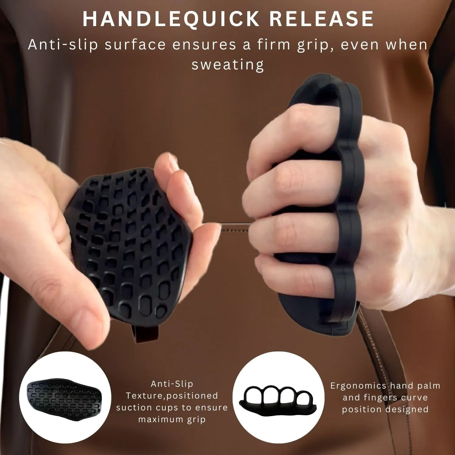 Silicone Weight Lifting Grips Pads – Palm Protector Gloves for Men & Women – Ergonomic Anti-Slip Thin Grip Pads for Deadlifts, Pull-Ups, Gym Training