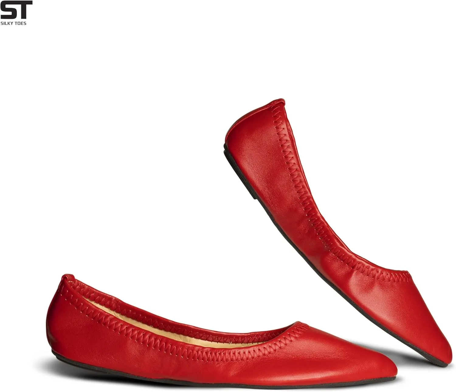 Silky Toes Womens Foldable Flat Ballet Shoes Casual Business Flats for Women