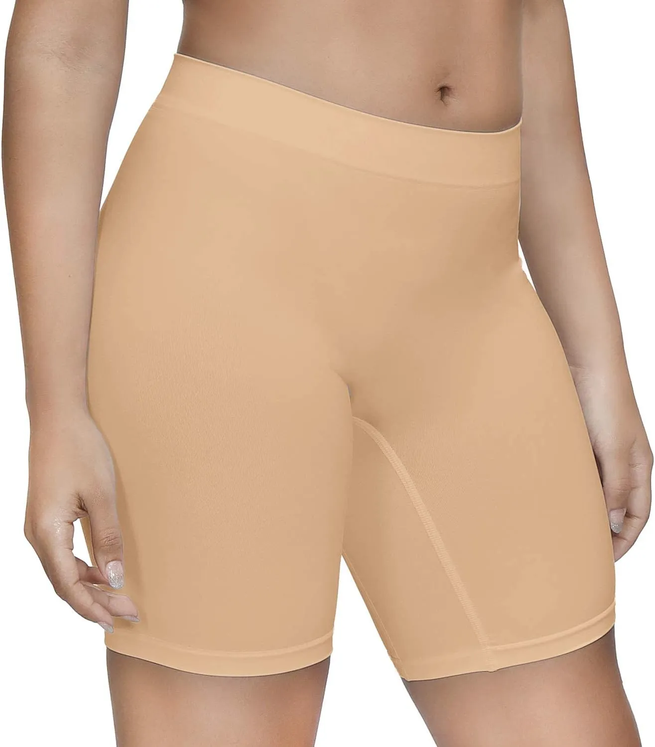 SIMIYA Women's Slip Shorts for Under Dresses, Seamless Smooth Comfortable Stretch Yoga & Bike Shorts