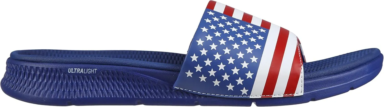 Skechers Men's Go Consistent Slide Sandals – Athletic Beach Shower Shoes with Foam Cushioning