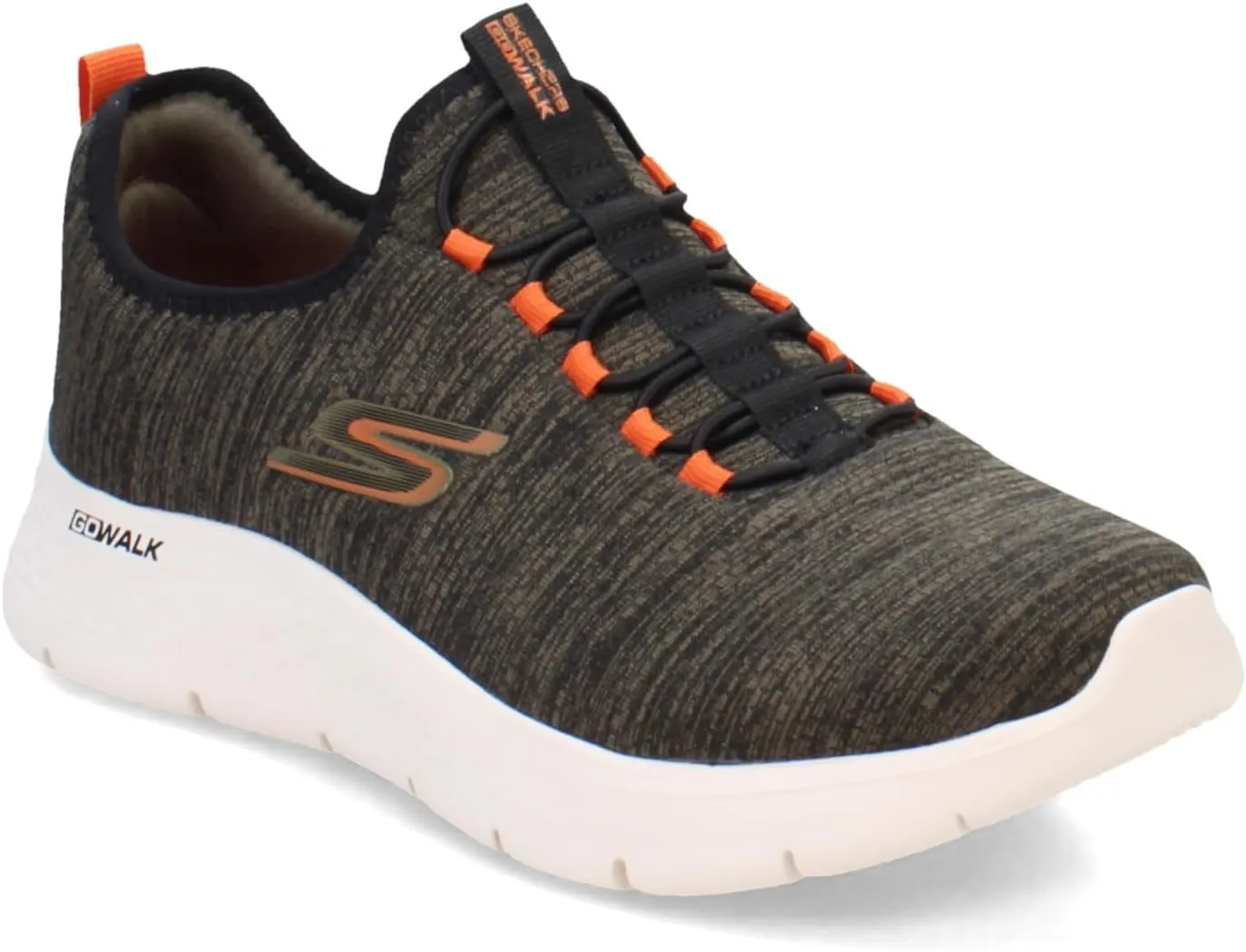 Skechers Men's, GO Walk Flex - Ultra Sneakers - Extra Wide Width Olive Black