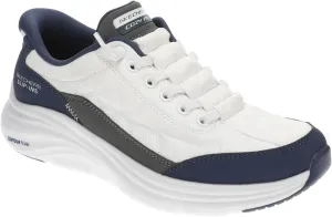 Skechers Sport Women's Women's Contour Foam Cozy FIT Hands Free Slip-INS Sneaker, White/Navy, 8