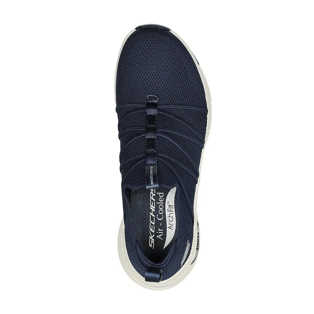 Skechers Womens Arch Fit Navy Slip On Trainers All Tied 149564/NVY