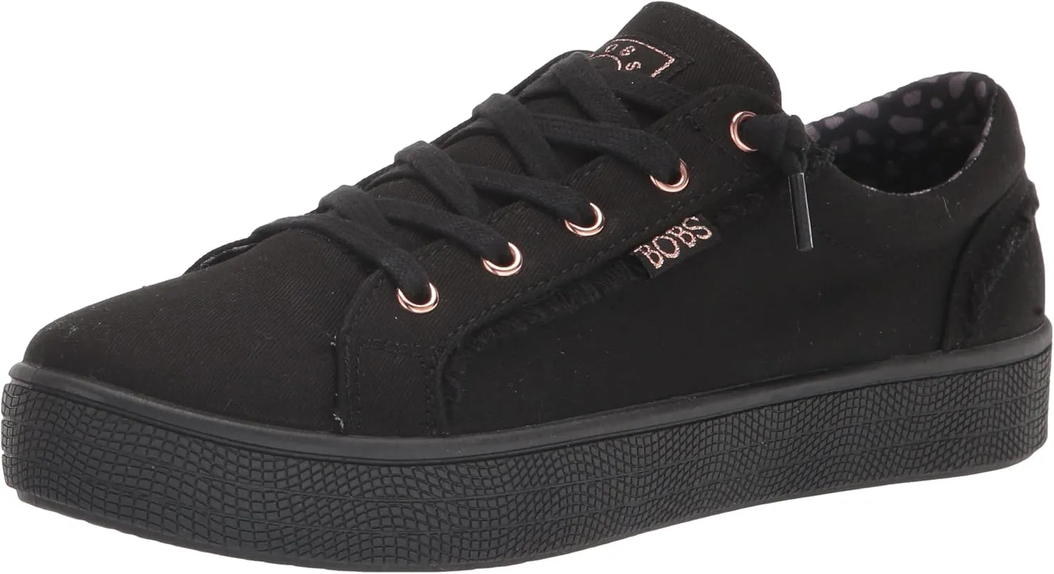 Skechers Women's Bobs 113328 P Sneaker, Black Black, 9