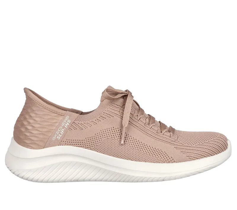 Skechers Women's Ultra Flex 3.0 Tan Low Top Sneaker Shoes (TAN)
