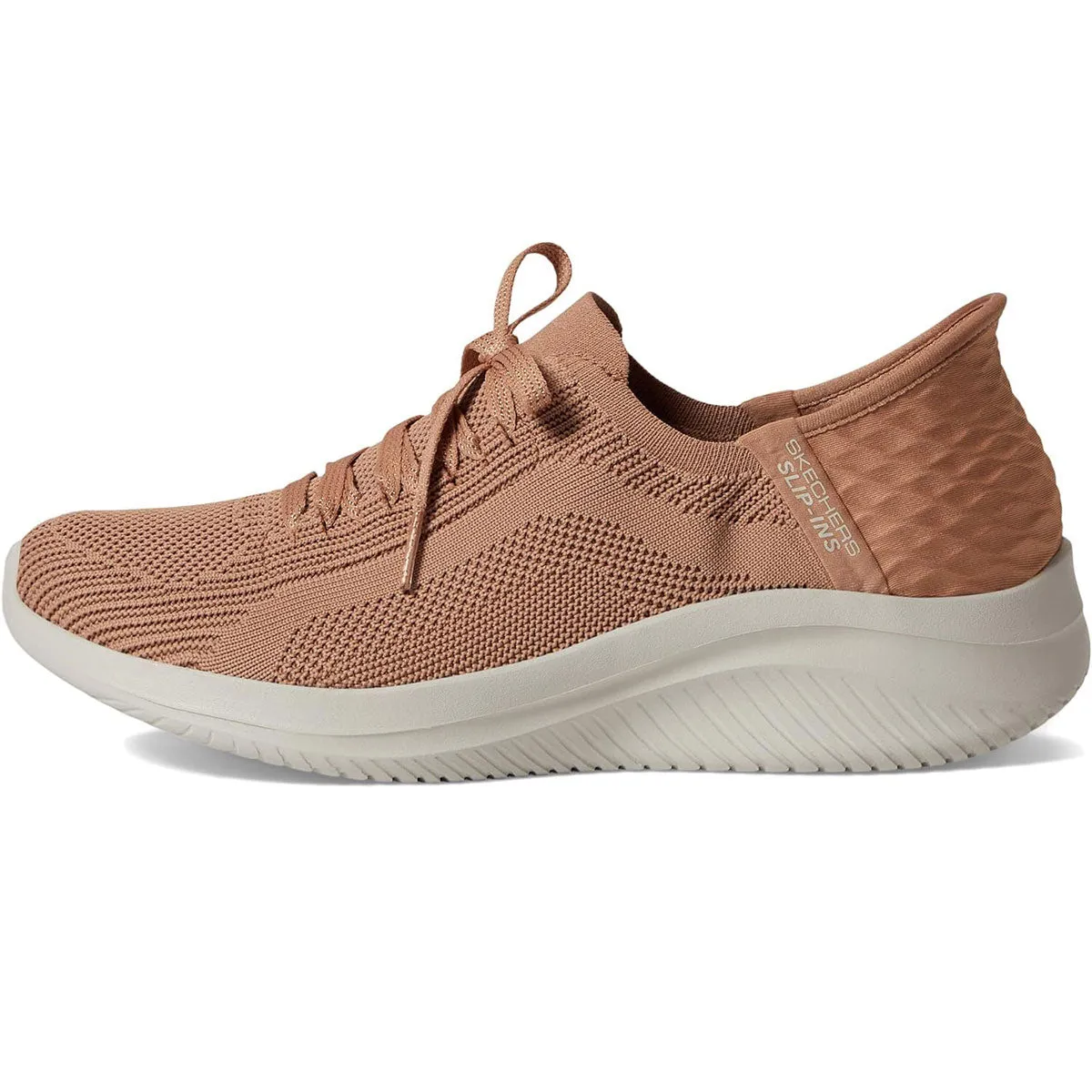 Skechers Women's Ultra Flex 3.0 Tan Low Top Sneaker Shoes (TAN)