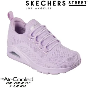 Skechers Womens Uno Everywhere Lavender Slip On Trainers