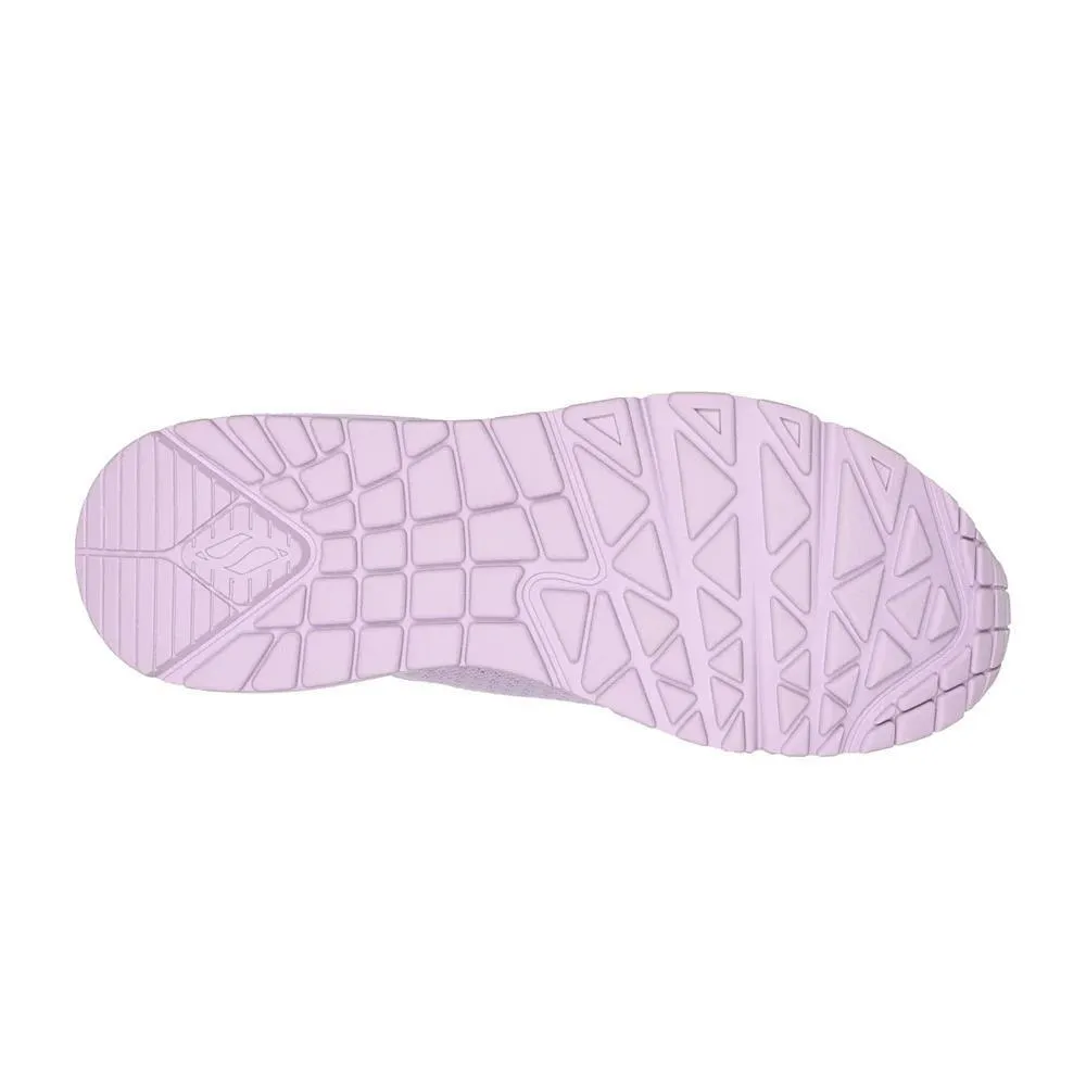 Skechers Womens Uno Everywhere Lavender Slip On Trainers