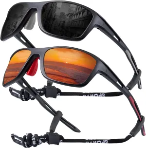 SKYWAY Polarized Sports Sunglasses for Men Women Wrap Around Sports Glasses Baseball Running Cycling UV402 Protection